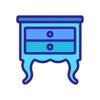 nightstand old-fashioned style icon vector outline illustration