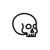 Magical skull icon vector. Isolated contour symbol illustration vector