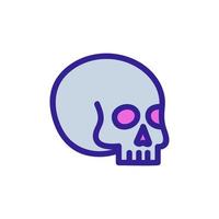 Magical skull icon vector. Isolated contour symbol illustration vector