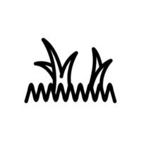 hierba y bluegrass icono vector contorno ilustración