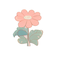 Cute flowers cartoon emoticon set. Funny flowers collection. png