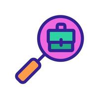 magnifying glass is a vector icon. Isolated contour symbol illustration