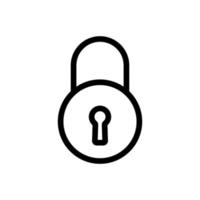 Lock for the door icon vector. Isolated contour symbol illustration vector