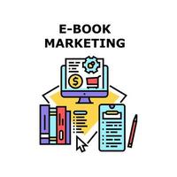 E-book Marketing Vector Concept Color Illustration