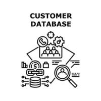 Ilustración de concepto de vector de base de datos de clientes