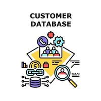 Customer Database Vector Concept Illustration