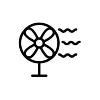 The fan runs the icon vector. Isolated contour symbol illustration vector