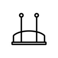 set-top box hdtv rear view icon vector outline illustration