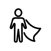 Super Hero Icon Vector. Isolated contour symbol illustration vector