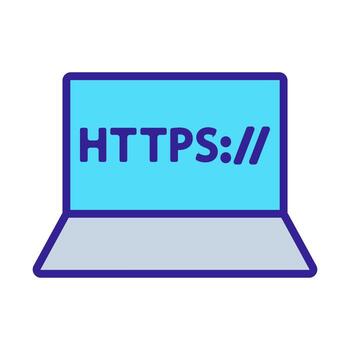 https protocol vector vector. Isolated contour symbol illustration