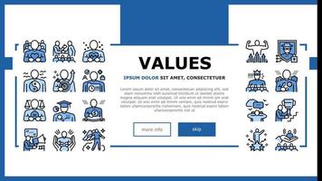 Values Human Life Landing Header Vector