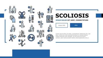 Scoliosis Disease Landing Header Vector