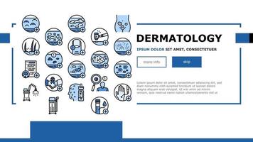 vector de encabezado de aterrizaje de problema de dermatología