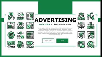 Programmatic Advertising Service Landing Header Vector