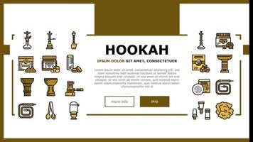 Hookah Tobacco Smoking Landing Header Vector