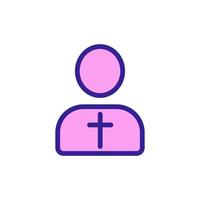 priest icon vector. Isolated contour symbol illustration vector