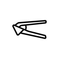 ilustración de contorno de vector de icono de picador de ajo tipo palanca