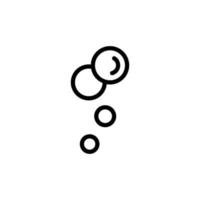 underwater vector bubbles. Isolated contour symbol illustration