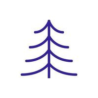 evergreen Christmas tree icon vector. Isolated contour symbol illustration vector