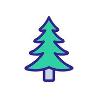 Christmas tree icon vector. Isolated contour symbol illustration vector