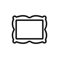 Picture in the frame of the icon vector. Isolated contour symbol illustration vector