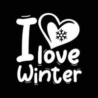 Winter T-shirt Design vector