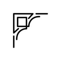 border corner frame is the vector icon. Isolated contour symbol illustration