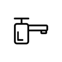 Water mixer icon vector. Isolated contour symbol illustration vector