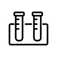 Lab test tubes icon vector. Isolated contour symbol illustration vector