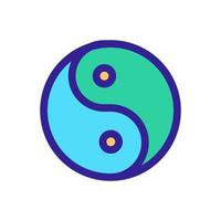 vector de icono de yin yang. ilustración de símbolo de contorno aislado