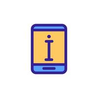 Information on the phone icon vector. Isolated contour symbol illustration vector