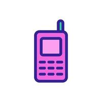 Mobile communication icon vector. Isolated contour symbol illustration vector