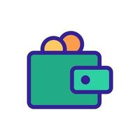 Wallet icon vector. Isolated contour symbol illustration vector