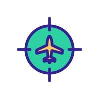 Plane sight icon vector. Isolated contour symbol illustration vector