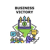 Business Victory Vector Concept Color Illustration