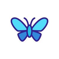 Butterfly icon vector. Isolated contour symbol illustration vector