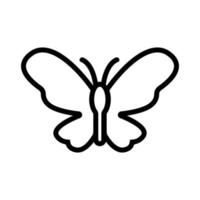 Butterfly icon vector. Isolated contour symbol illustration vector