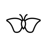 Butterfly icon vector. Isolated contour symbol illustration vector