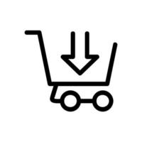 Add a vector to the basket. Isolated contour symbol illustration