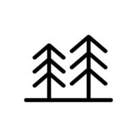 Forest icon vector. Isolated contour symbol illustration vector