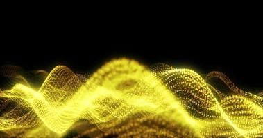 Yellow waves from golden sand particles and stripes are beautiful bright glowing shiny with energy magical with a blur effect. Abstract background photo