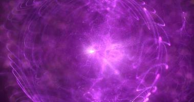 Abstract futuristic glowing with purple light round sphere cosmic star from magic high-tech energy on the background of the space galaxy. Abstract background photo