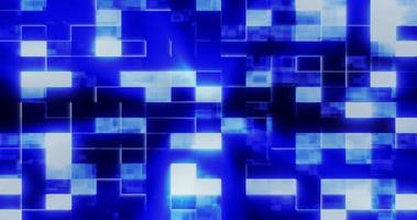 Abstract background of blue shiny mirror iridescent squares and rectangles digital hi-tech photo