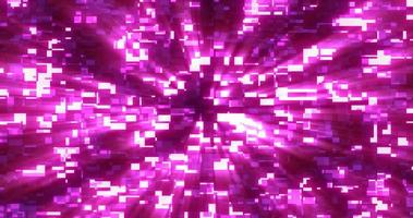 Abstract glowing light purple futuristic energy lines and stripes rectangular magic hi-tech flying horizontally. Abstract background photo
