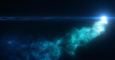 energía voladora abstracta meteorito partícula cometa espacio mágico azul futurista alta tecnología, fondo abstracto foto