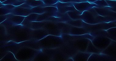 Blue energy waves from particle dots and stripes lines glowing futuristic beautiful. Abstract background photo