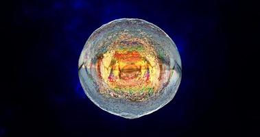 Abstract round sphere liquid iridescent soap bubble futuristic, abstract background photo