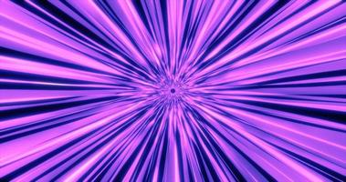 Abstract glowing purple futuristic energetic fast tunnel of lines and bands of magical energy in space. Abstract background photo