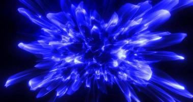 Abstract blue shiny glowing lines and waves energetic magical like a crystal, abstract background photo