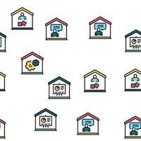 Home Training Course Vector Seamless Pattern